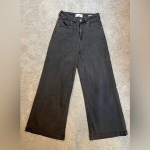 Dear John Charcoal Wide-Leg Jeans